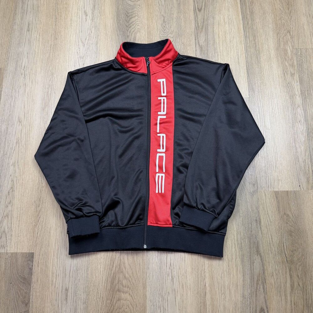 Palace Track Jacket Mens XL Black Red Ritual Track Top Full Zip Skateboards